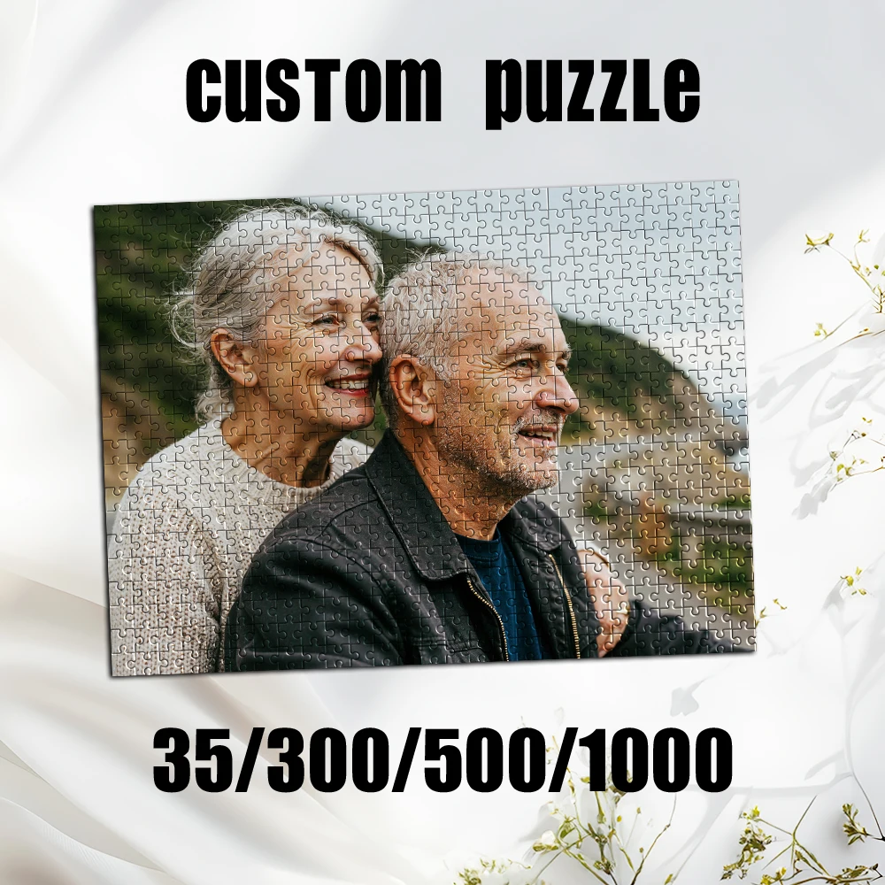 35/300/500/1000 Stück personalisiertes, individuelles Foto-Paar-Puzzle, Geschenke für Kinder, personalisiertes Foto aus Holz mit Namen, personalisiertes Fotogeschenk