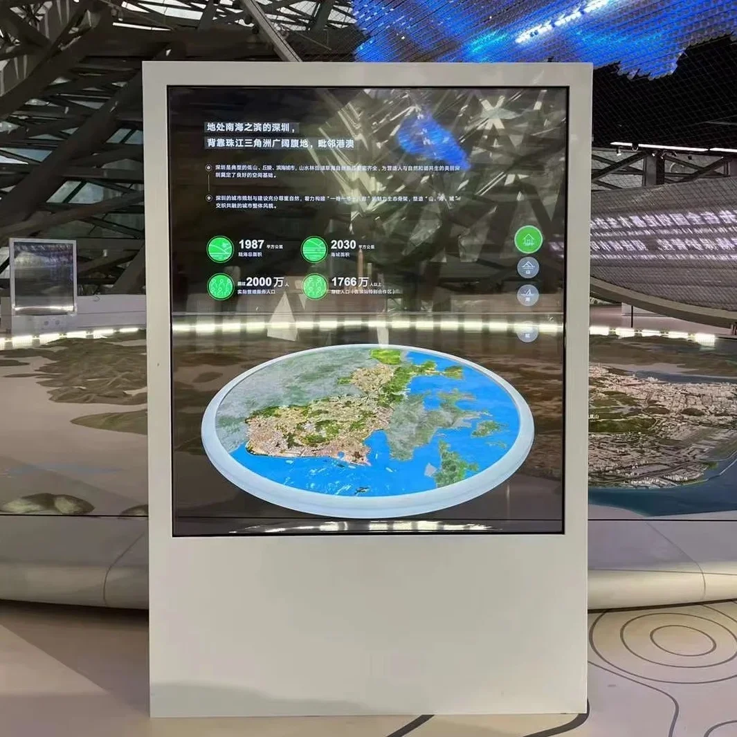 Layar Transparan 30-Inci FHD Organic Light Emitting Diode Desktop Ultra-tipis Pemutar Iklan Transparan Sentuh All-in-One