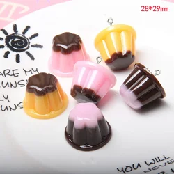 10Pcs Mini Jelly Simulation Kawaii Food Resin Charms Pendants for Jewelry Making DIY Necklace Earrings Keychain  Dollhouse