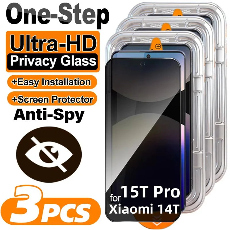 

Easy Install Privacy Screen Protector For Xiaomi 14T 15T Pro 13 14 13T 12T 11T 17 Pro Max Mi 10T 11 Lite Anti Spy Tempered Glass