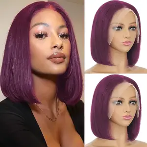 Soft purple dream newest lavender h.d lace front bob wig