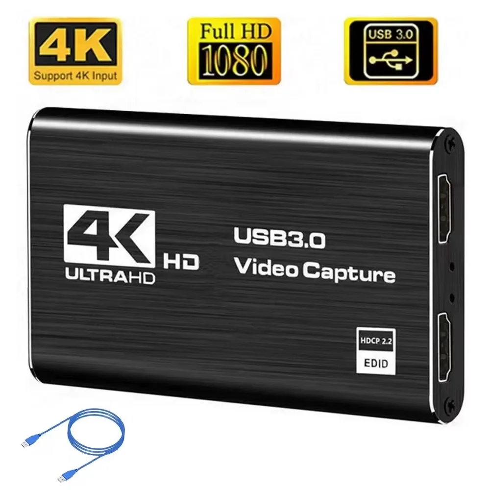 Nouvelle Carte de Capture Vidéo USB 3.0 Compatible HDMI 4K 1080P 60FPS 60Hz pour Enregistrement Vidéo OBS et Streaming en Direct de Jeux