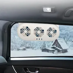 Car Exhaust Fan Car Window Exhaust Fan Solar Powered and USB Charging Window Ventilator Air Circulation Cooler Car Inside Summer