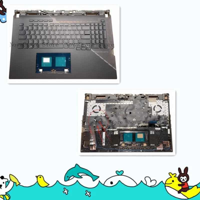 FOR  ROG Strix Scar 17 G733 G733Q G733QR (2022) Palmrest with Backlit Keyboard