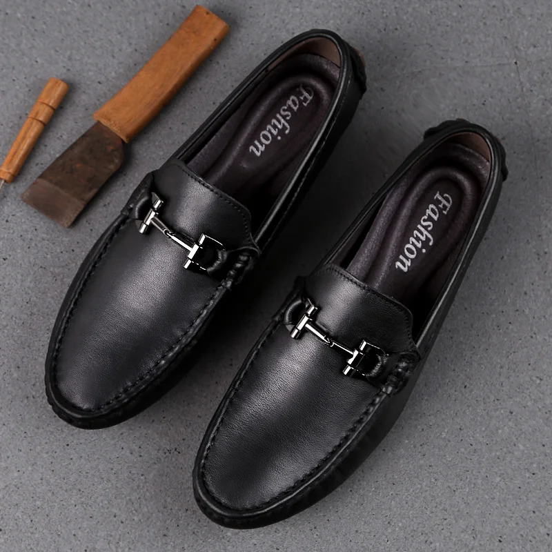 

Man Shoes Leather Genuine Summer Mens Moccasin Shoes Fashion Leather Loafer Shoes Men Luxury Big Size 38-47 Male Casual Footwear