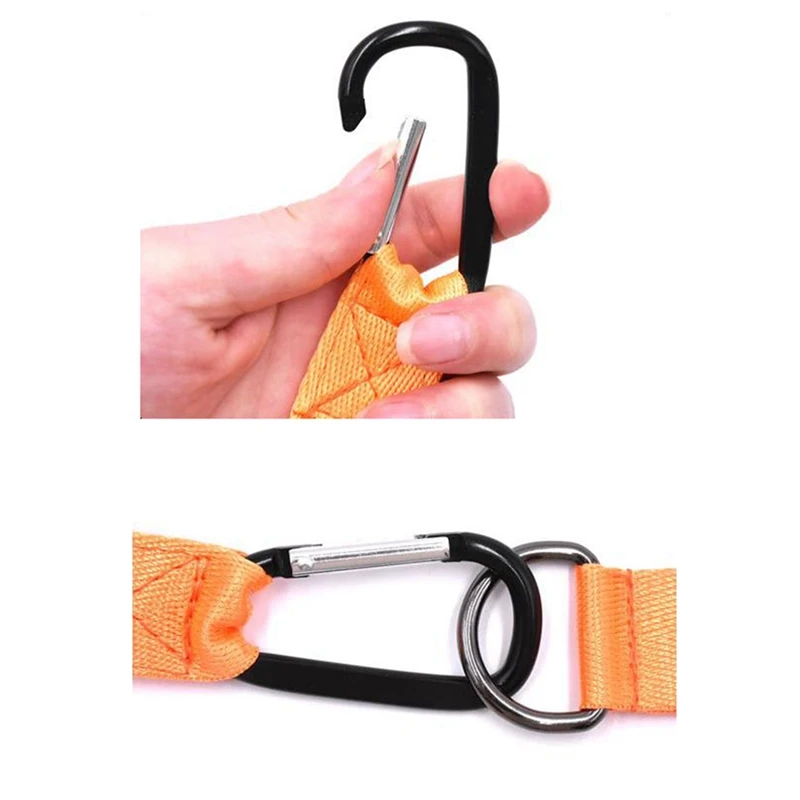 1 Piece Children's Ski Safety Training Beltx Ice Skating Traction Trainer Foot Tie Rope Orange&Black