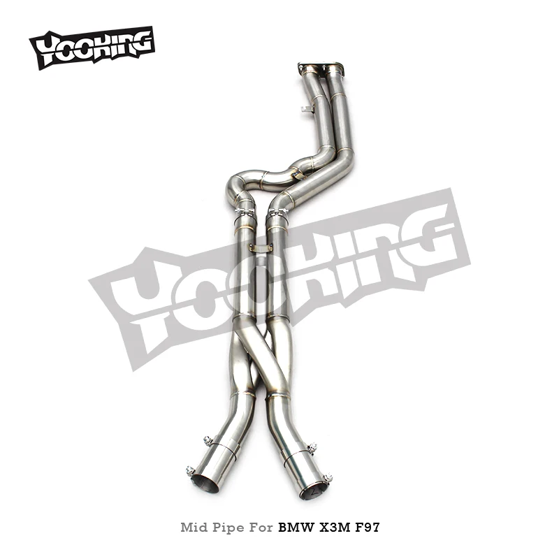 Auto Stainless Steel 2.75'' Exhaust Midpipe With Z/X Pipe For BMW X3M/X4M F97/F98 3.0T 2019-2023 Exhaust Pipe Direct-fit Midpipe