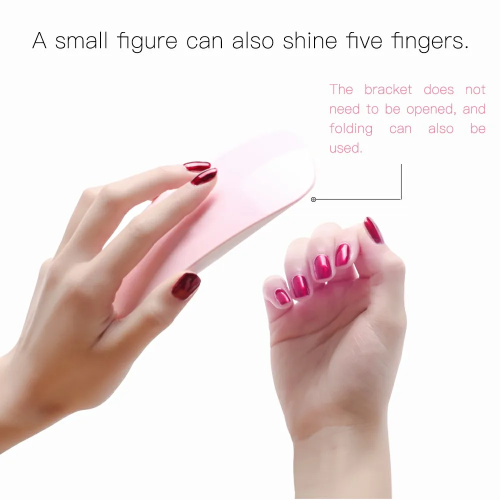 Mini 6W Nail Lamp LED Light Portable Nail Dryer Machine LED UV Manicure Lamp Home Use Nail Lamp For Drying Nails Polish Varnish