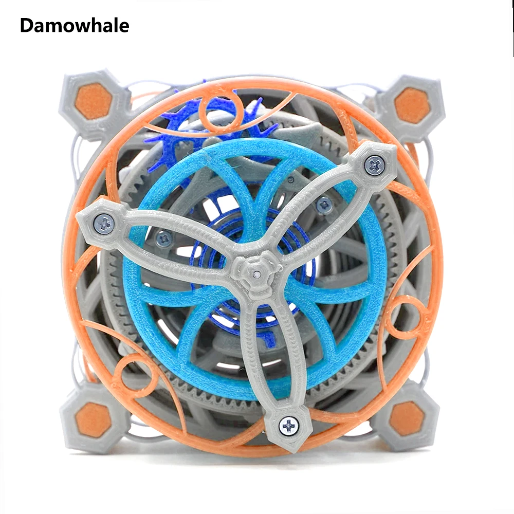 3d print finish product table tourbillon watch model toy DIY PETG Metal spring Random Color