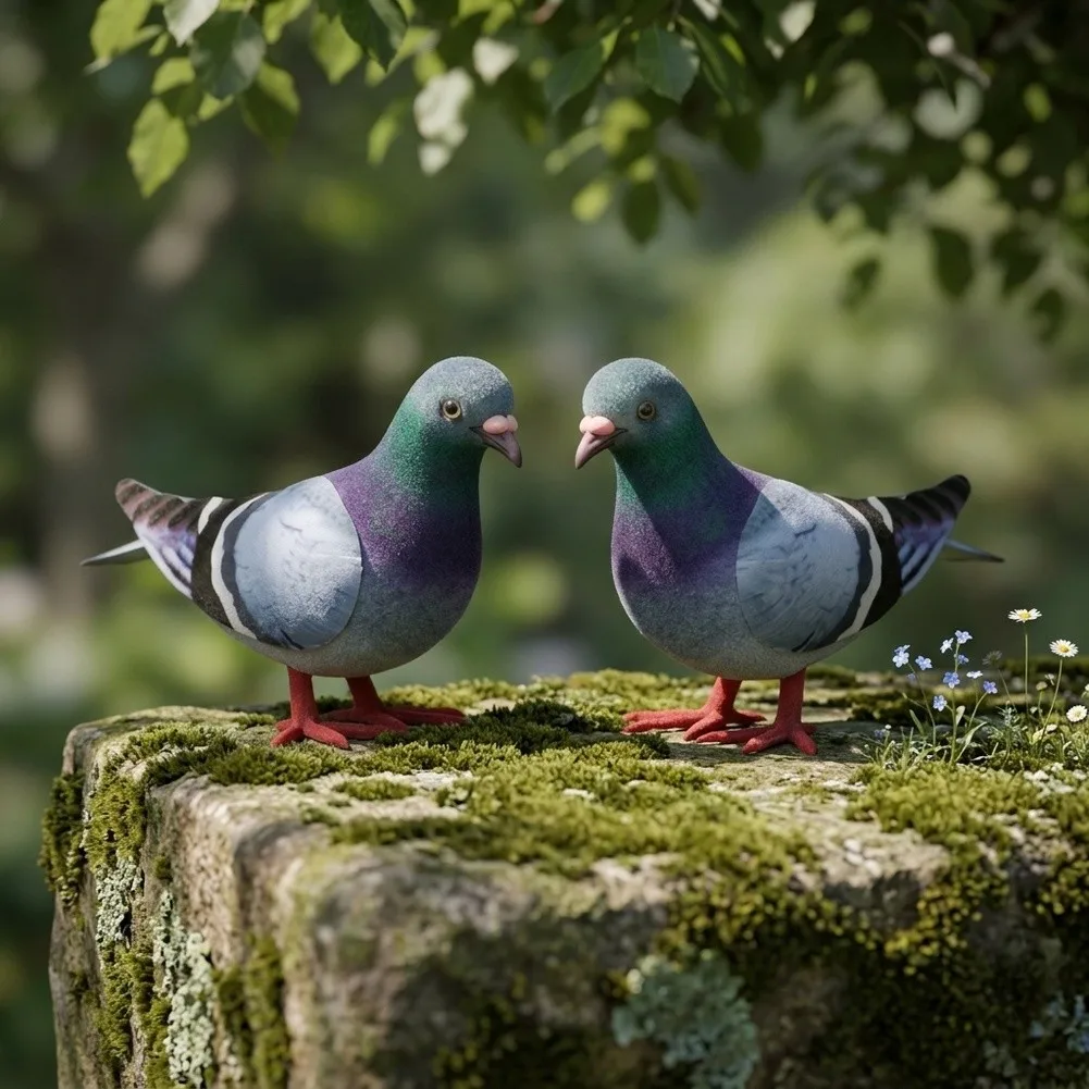 Nature Based Foam Pigeon Ornament for Home Garden Living Space Decoration for educational Tool for Bird Conservation Awareness