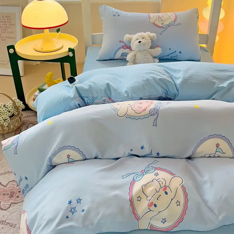 

Sweet Cinnamoroll My Melody Anime Kawaii Bed Sheet Comforter Cover Decoration Cute Kuromi Soft Quilt Cover Gifts for Girls