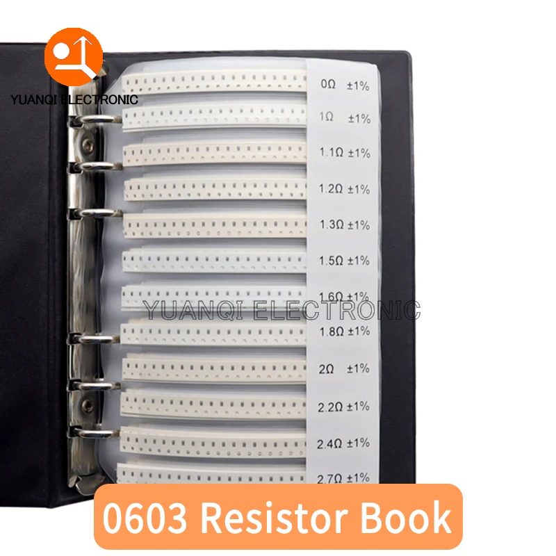 0603 1% SMD Chip Resistor Sample Book 1/10W 170values Resistance Assorted Kit 0R - 10M ohm