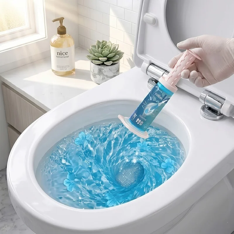 Yunliwei Toilet Cleaner Gel Syringe Aromatic Drain Toilet Cleaning Detergent Air Freshener Remove Odors Home Bathroom Sblue
