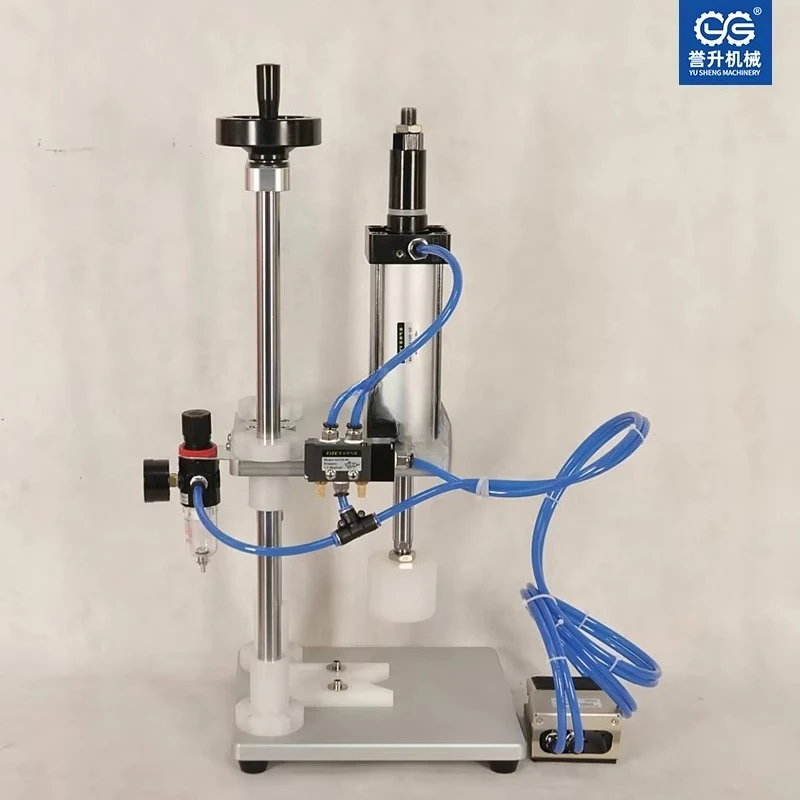 Semi-automatic bottle cap pressing machine Pneumatic pressure perfume bottle capping machine