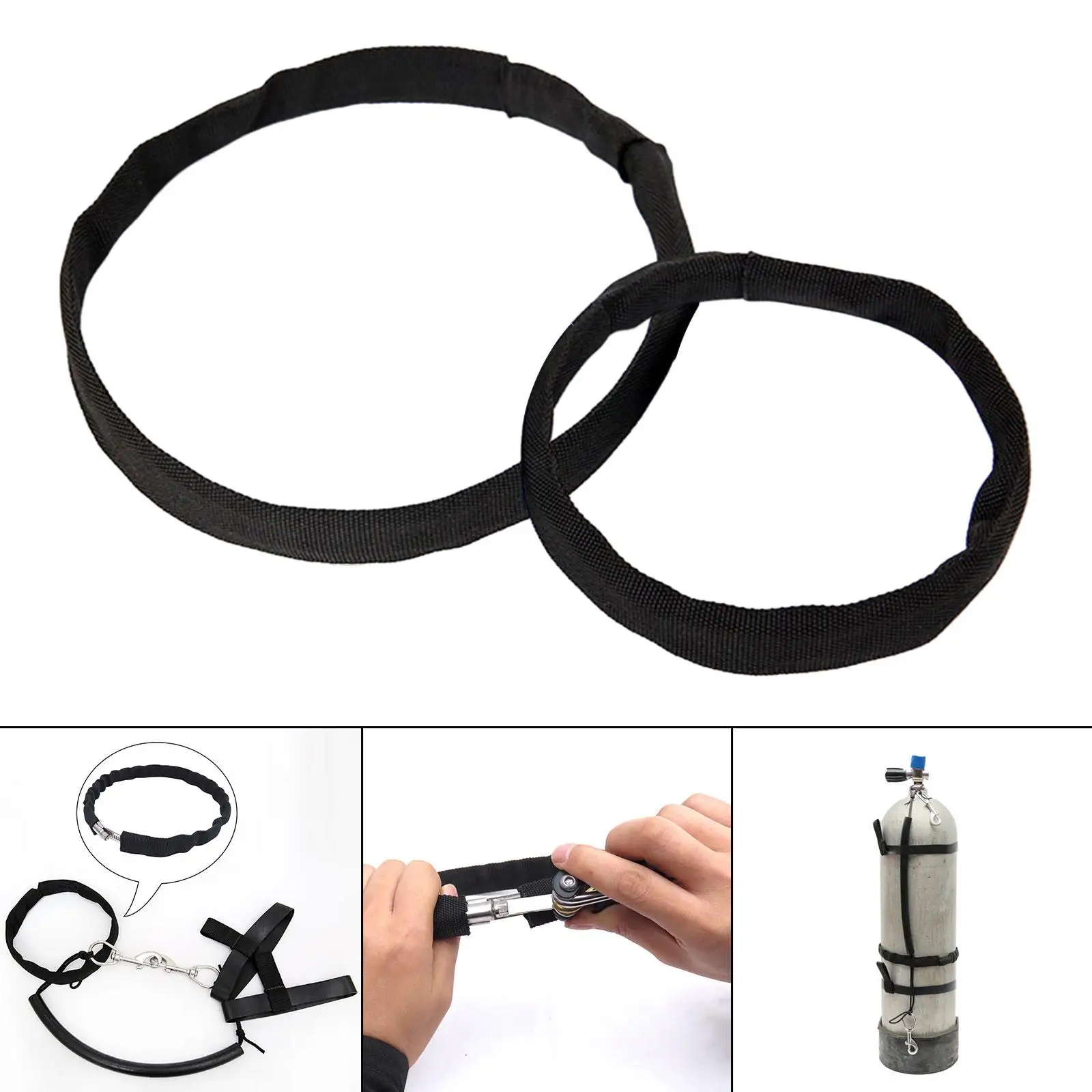 Diving Sidemounted BCD Stage Cylinder Hoop Adjustable Stainless Steel for Diving Tank 12L 6L view 5