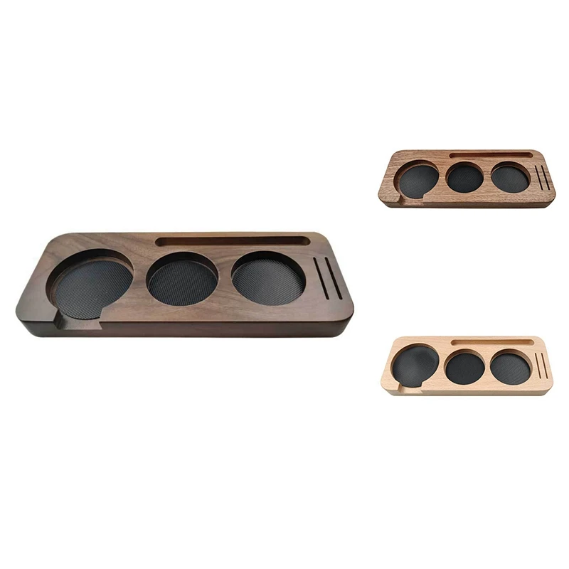 58 Mm Wooden Coffee Tamper Station Stand Coffee Portafilter Holder Presser Stand Espresso Distribution Lever Holder