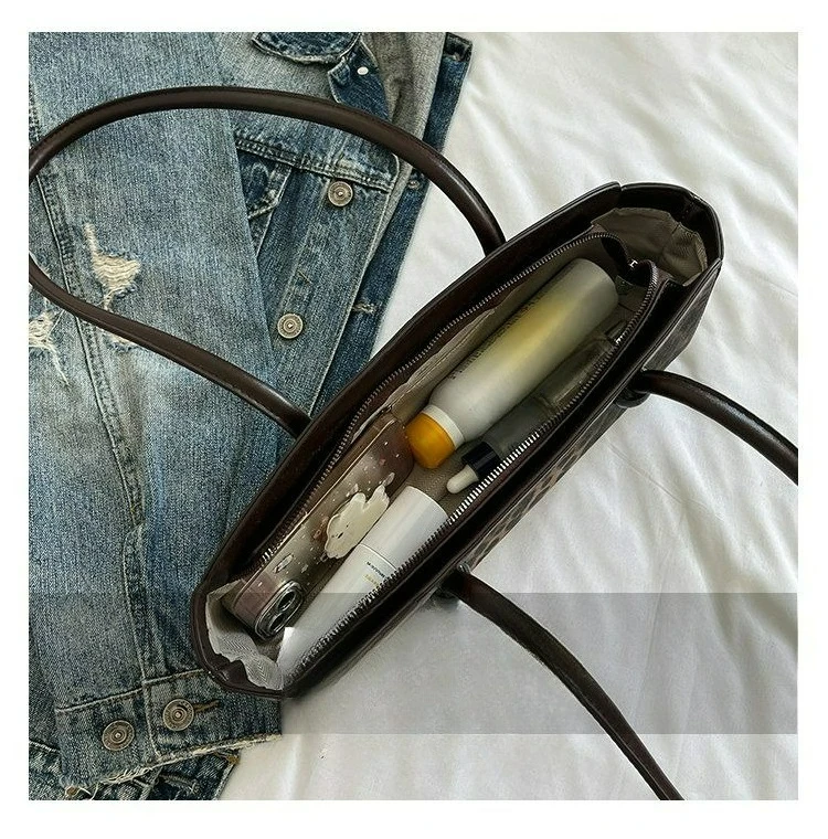 

Large Capacity New Retro Fashion Crossbody Bags Leopard Print Casual Handheld Single Shoulder Commuting Underarm Bags