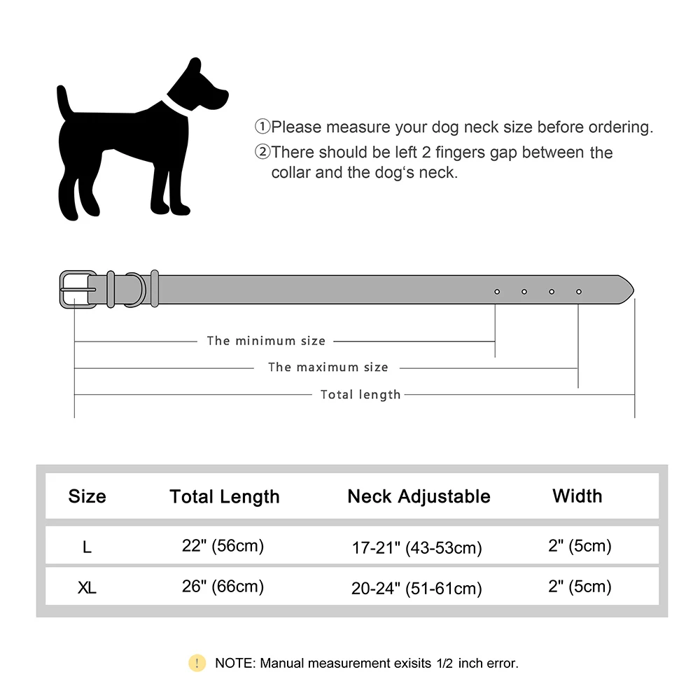 Real Leather Dog Collar Spike Big Dog Collars Durable Padded Pet Training Necklace Collars For Medium Large Dogs French Bulldog