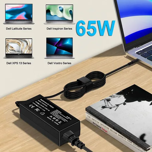 Cargador de ordenador portátil con adaptador de 65W y 45W para Dell Latitude 13 14 15 3000 Series Inspiron 13 14 15 16 17 3000 5000 7000 Vostro 13 14 15 16