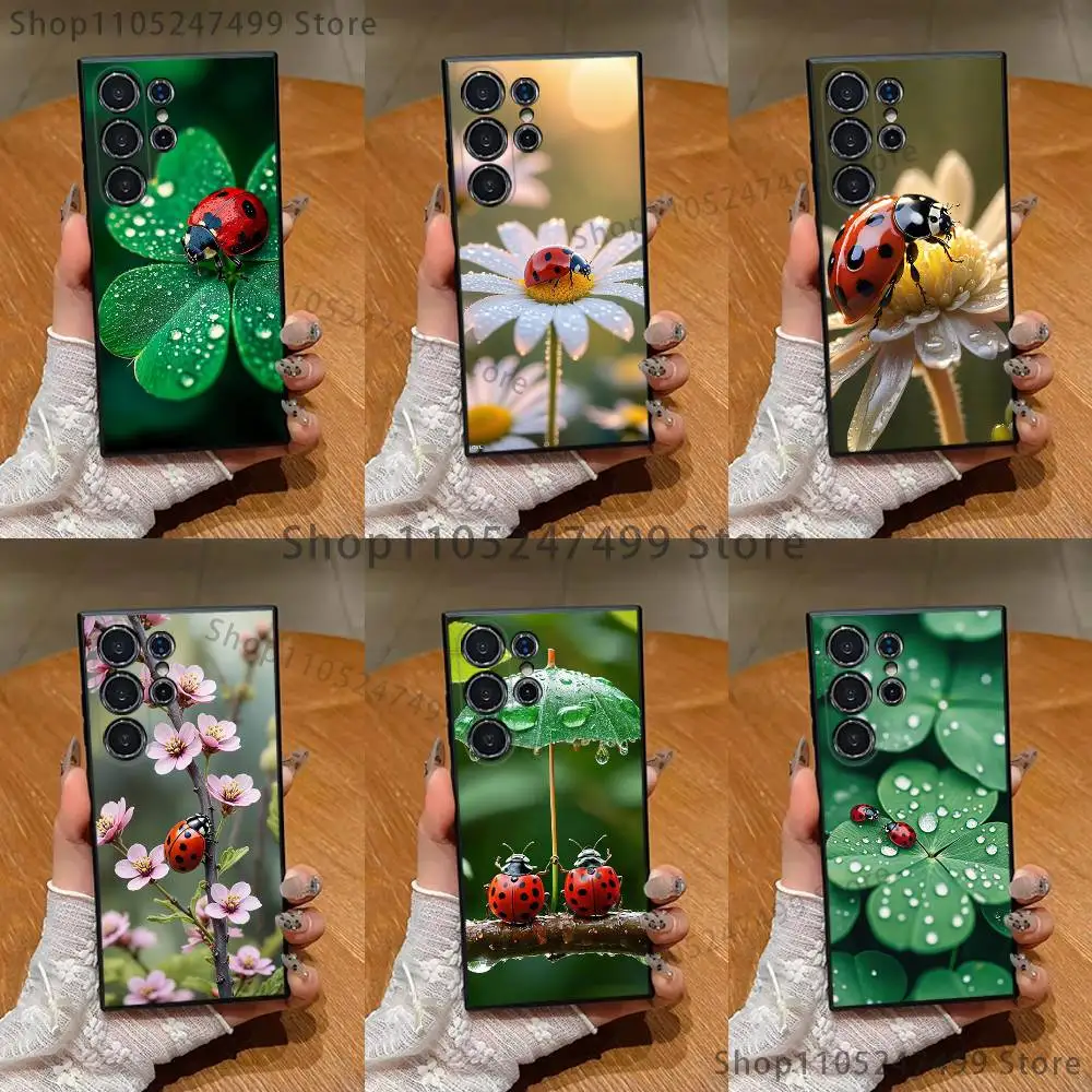 

Чехол для телефона «Красивые насекомые и божьи коровки» для Samsung S25, S24, S21, S22, S23, S30, Ultra, S20, Plus, Fe, Lite, Note, 10 черных мягких чехлов