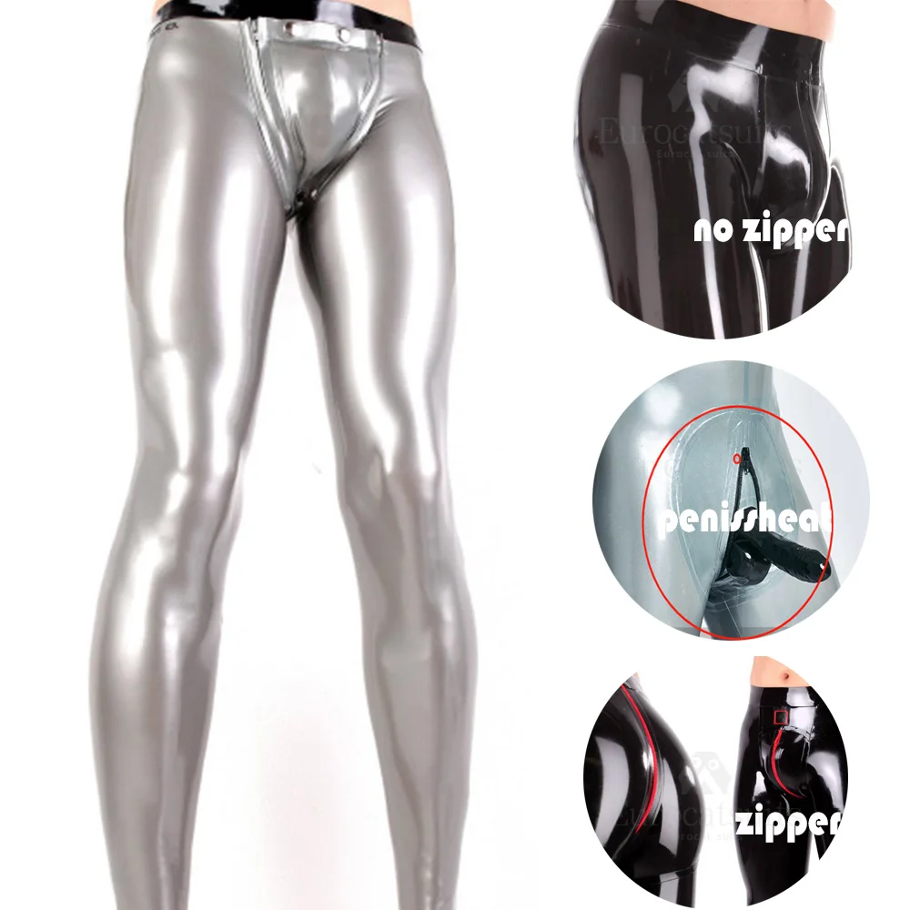 

eurocat suits Latex Soft Trousers long Rubber Pants Men's Latex Leggings with Codpiece Sexy Leggings Handmade Fetish