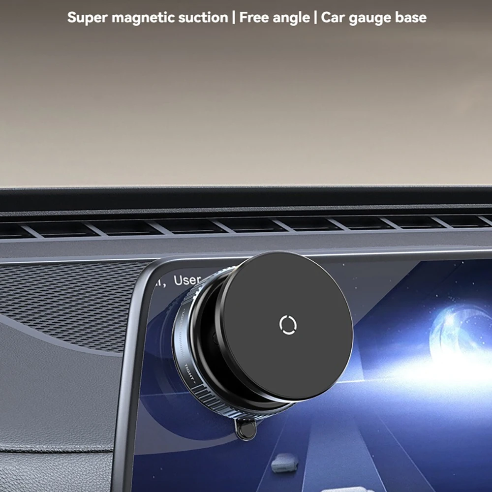 696 Mini soporte magnético para teléfono móvil para coche, ventosa magnética de vacío plegable 360 °   Soporte giratorio Soporte estable
