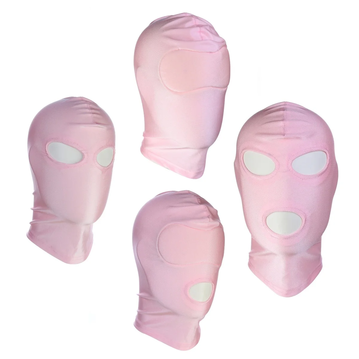 M/L Light Pink Elasticity Balaclava Cap Unisex Full Face Standard Seamless Hoods for Cosplay Party Hat Tactical Face Mask Games