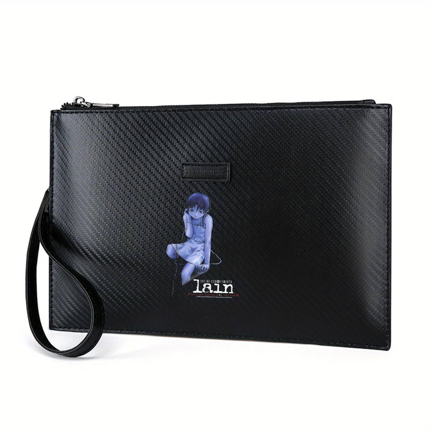 anime-menina-vestido-azul-fones-de-ouvido-fios-elegante-impresso-pu-bolsa-masculina-elegante-e-pratico-para-transporte-diario