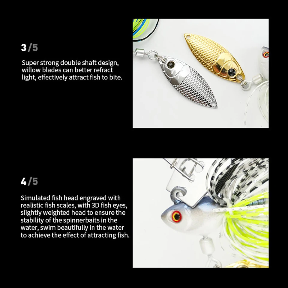 Walk Fish Jig Giratorio – Señuelo con barba y placa para trucha de mar - imagen 4