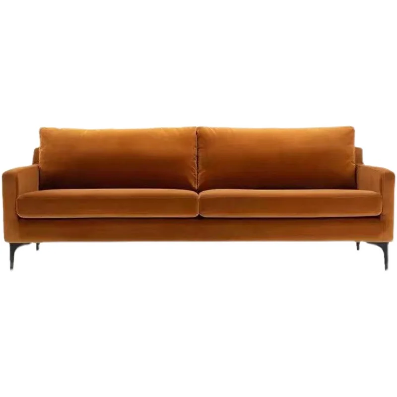 

Modern minimalist dismantling and washing light luxury small apartment living room furniture Nordic ginger velvet desi