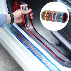 1M 3/5/7cm Carbon Fiber Anti Scratch Car Door Sill Stickers Protectective Rubber Strip Universal Car Door Protector Cars Styling