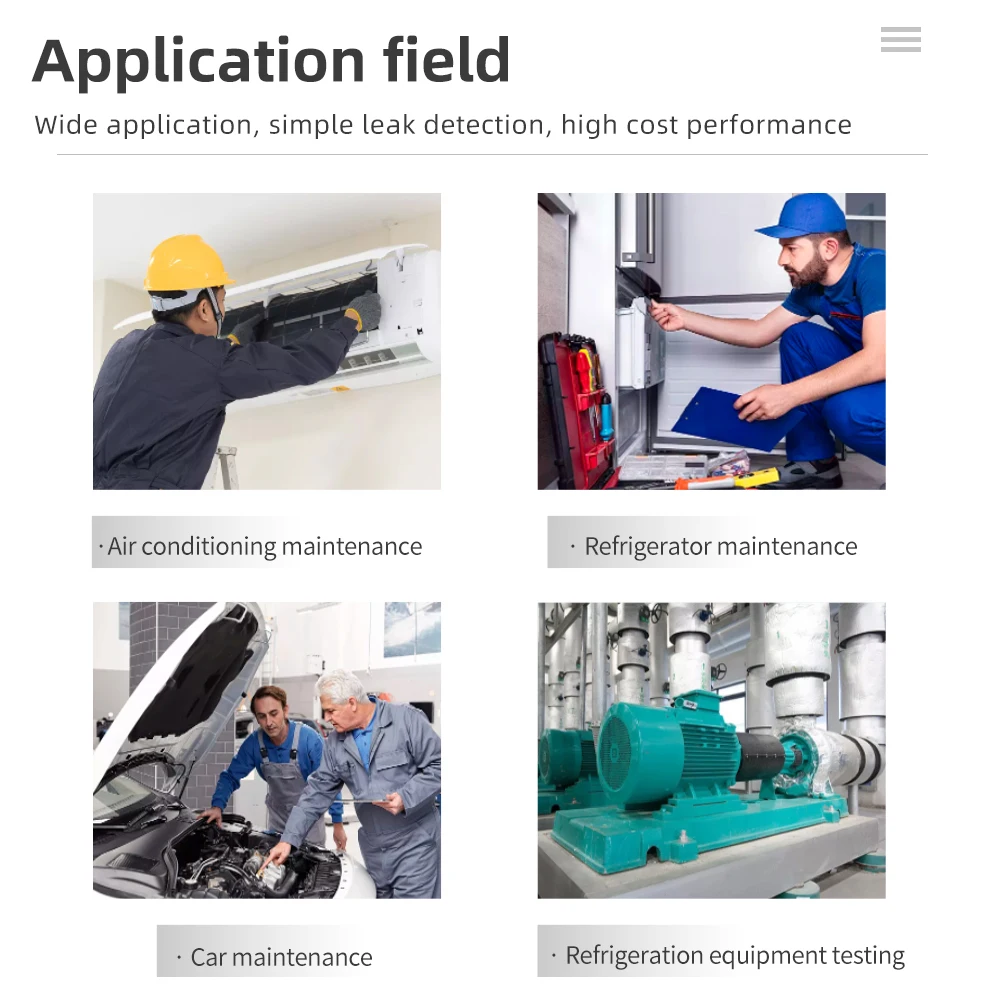 Detector de vazamento inteligente freon cfc hfc halogênio gás refrigerante analisador monitor ar condicionado r22a r134a medidor gás