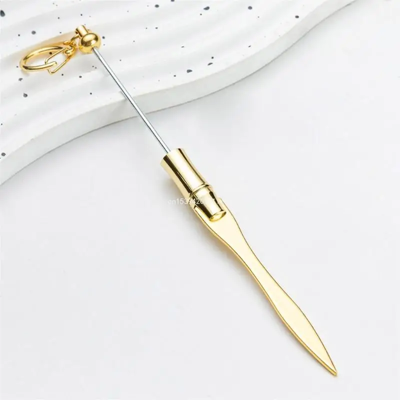 Beadable Letter Opener 학생용 Beadable 봉투 오프너, 키체인 클립이 있는 금속 편지 오프너 Envelope Slitter Dropship