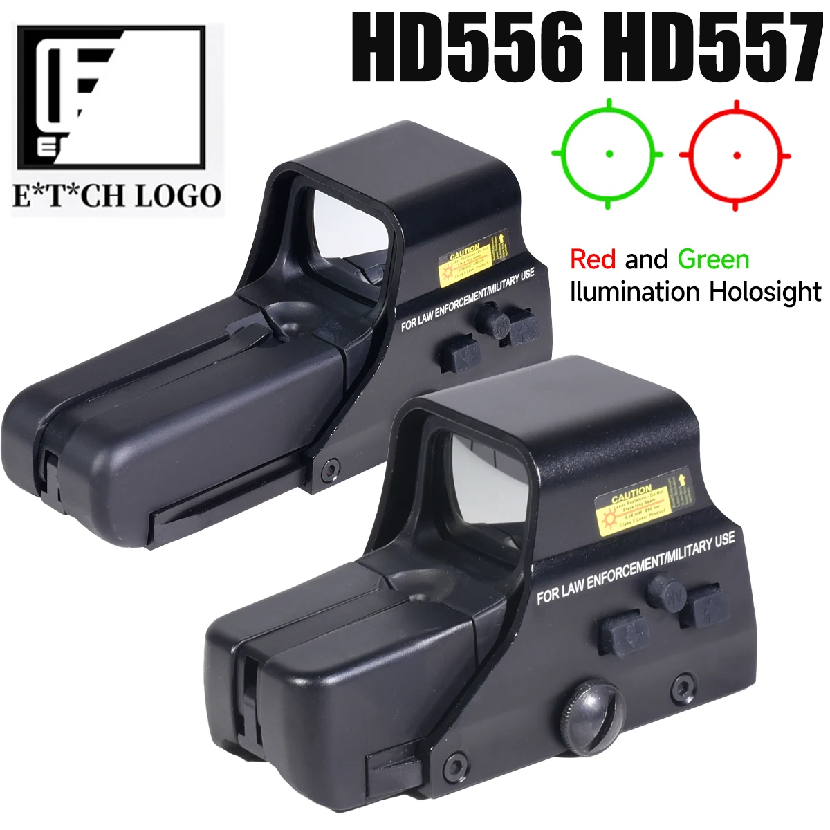 

E * t * ch HD556 557 Reflex Green Red Dot Sight Голографические регулируемые прицелы Тактическое оптическое охотничье страйкбольное оборудование
