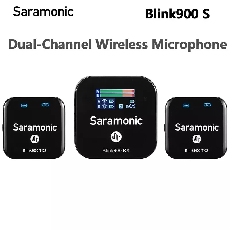 

Saramonic Blink900 S1 S2 Беспроводной микрофон 2,4G двухканальный конденсаторный микрофон для смартфона DSLR камеры
