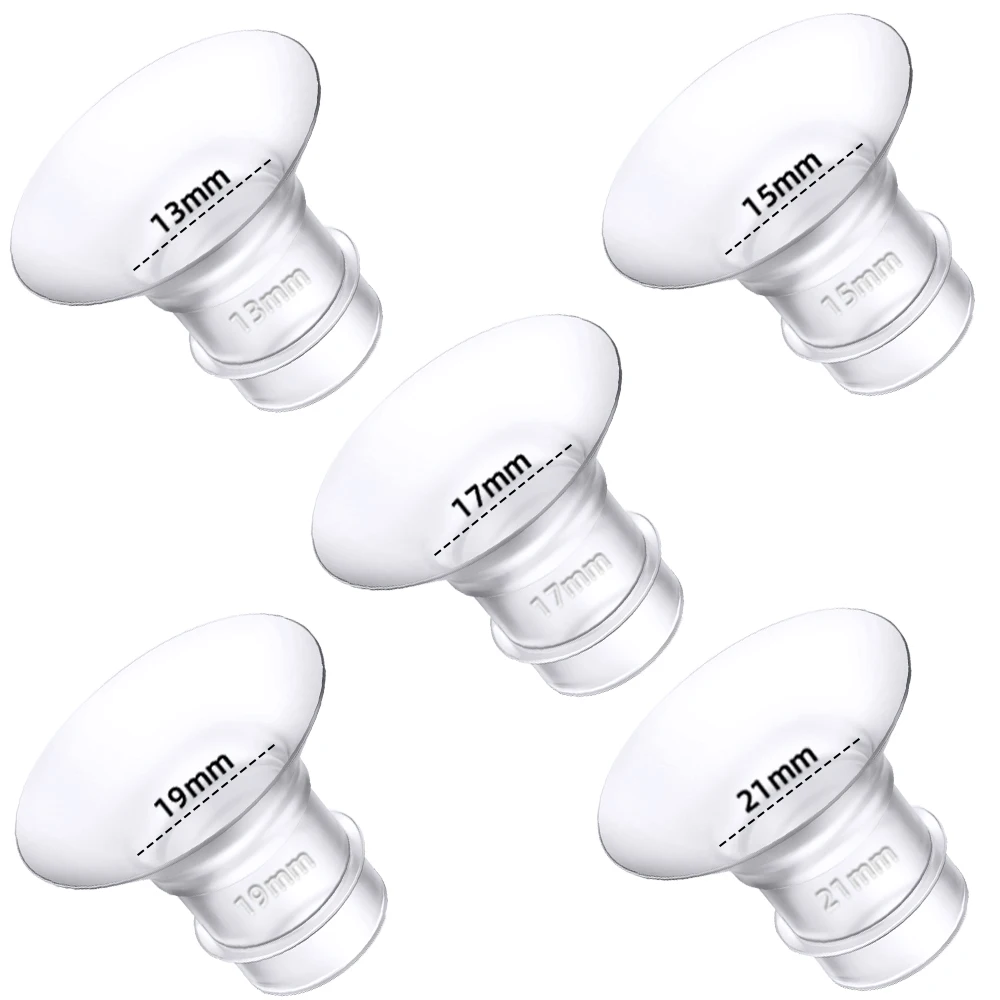 13/15/17/19/21mm Breast Pump Funnel Inserts Plug-in Different Caliber Size Converter Small Nipple Horn Adapter
