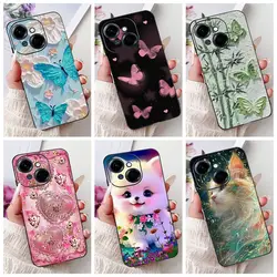 Tecno Saprk GO 2025 케이스, 꽃 나비 소프트 실리콘 TPU 휴대폰 Funda 쉘, Tecno Spark GO 1 Pop9 휴대폰 가방