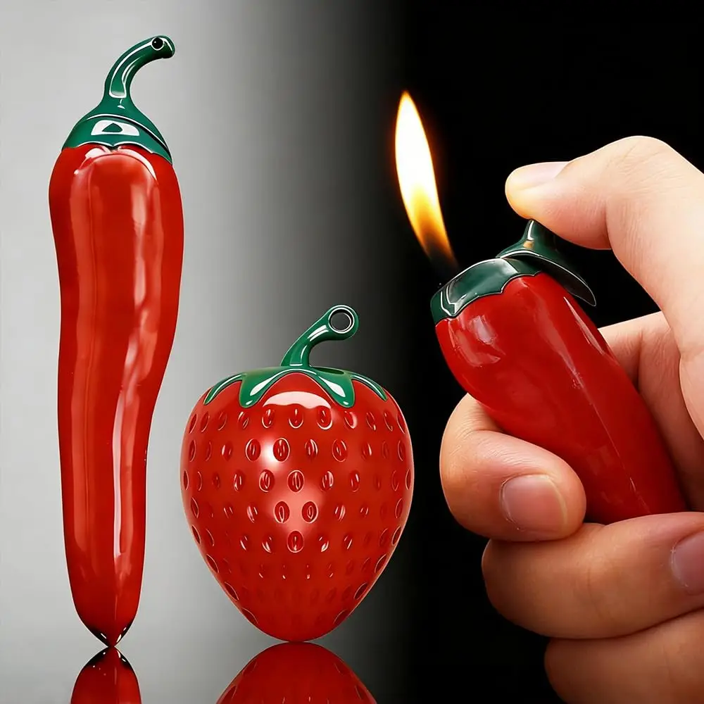 

Ailexpress Recommendation - 2 Pack Torch Lighter, Chili Pepper Shape, Red and Green, Butane Cool Lighters,Jet Torch Flame Windpr