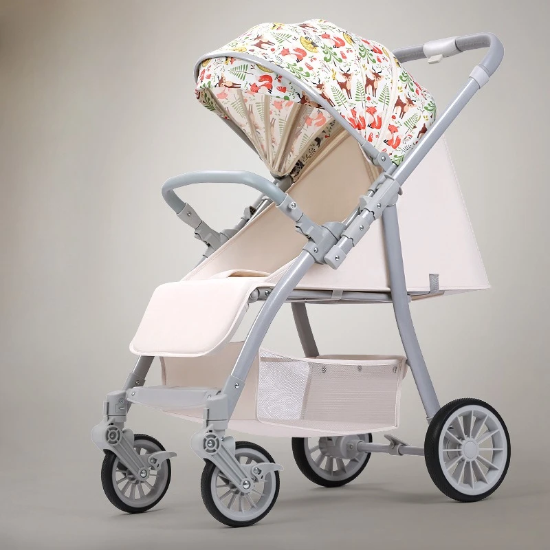 

Легкая детская коляска, высокая пейзажная коляска, двусторонняя дорожная коляска для сидения или лежания, подходит для детей от 0 до 5 лет