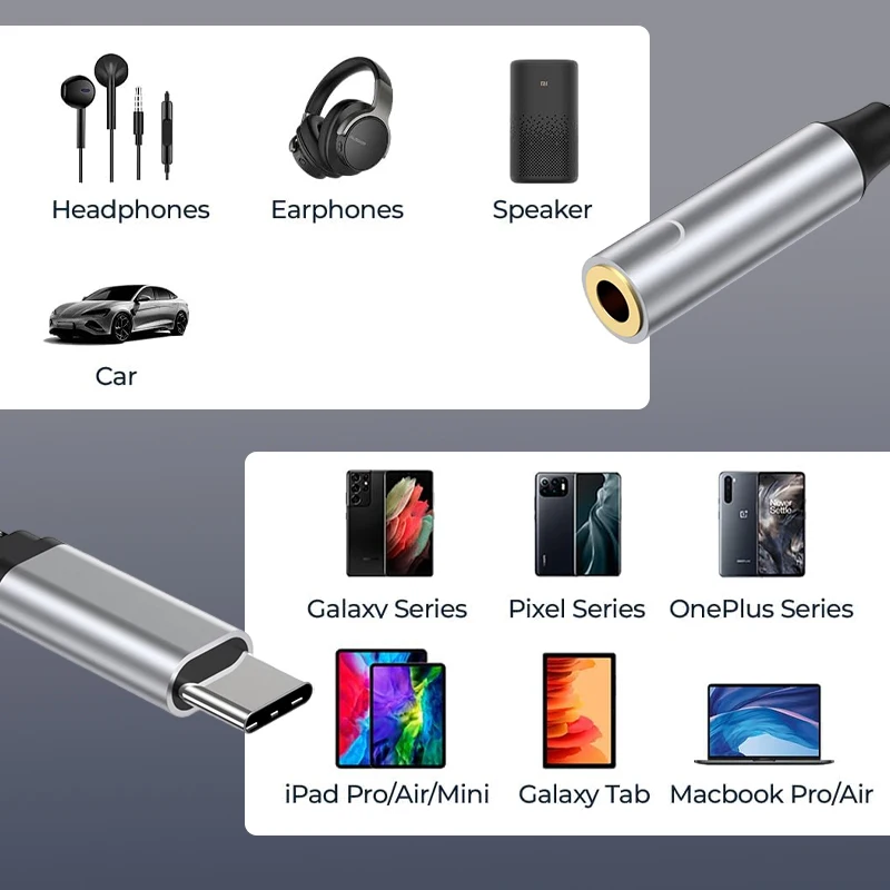 2 في 1 نوع USB C إلى 3.5 مللي متر جاك سماعة كابل شحن محول نوع C إلى 3.5 الصوت OTG محول لماك بوك اير سامسونج هواوي