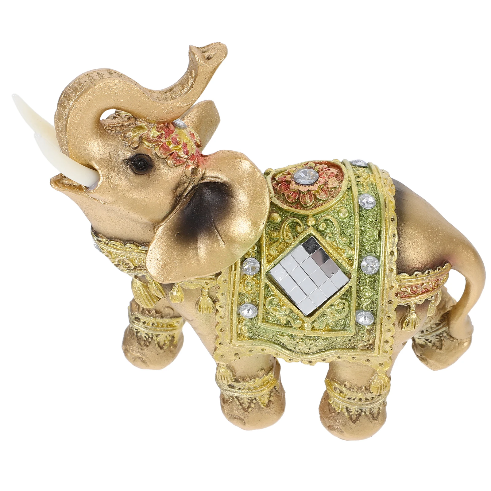 

Elephant Statue Ornaments Decor for Bookshelf Sculpture Figurine Resin