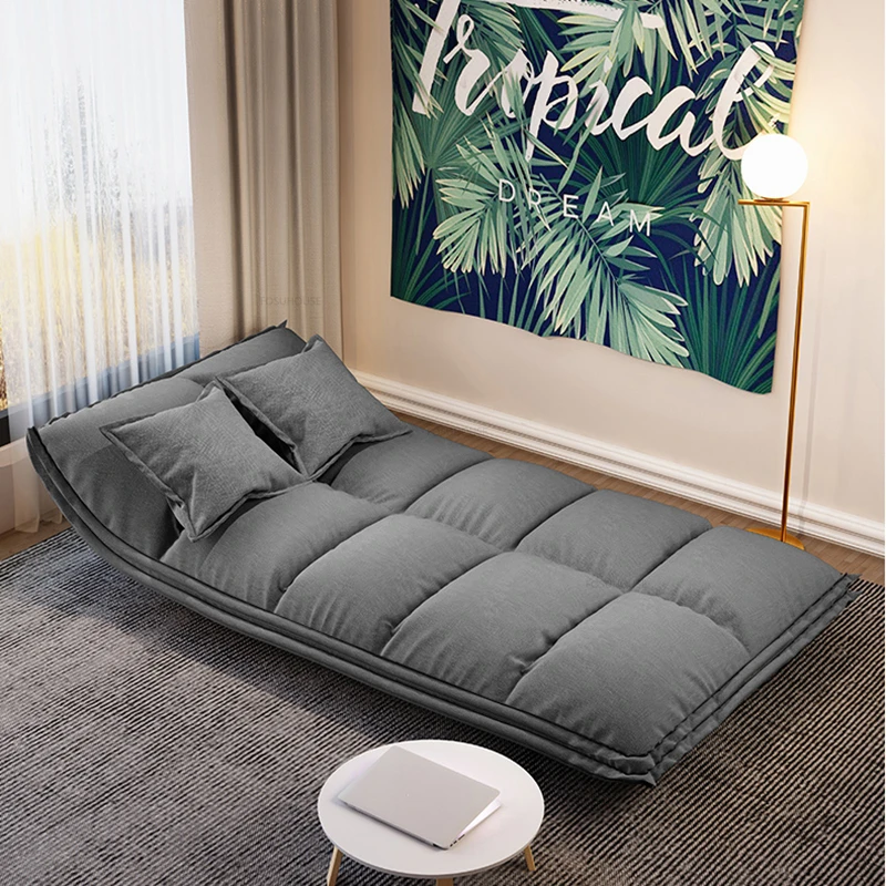Sofás de tela nórdica para sala de estar, muebles creativos para sala de estar, ocio, balcón, Tatami, sofá perezoso, sofá reclinable, cama plegable para el hogar