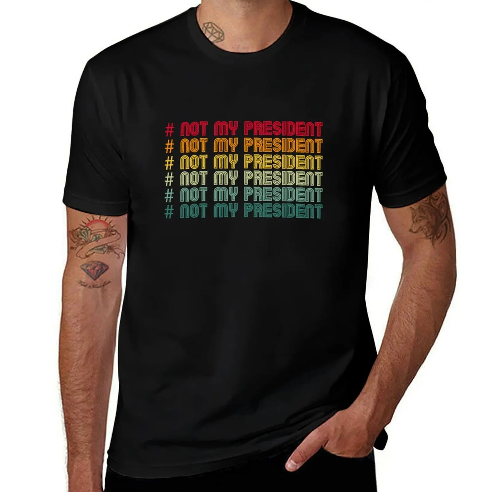 

Not my president T-Shirt oversized t shirt Anime t-shirt new edition oversizeds shirts men graphic