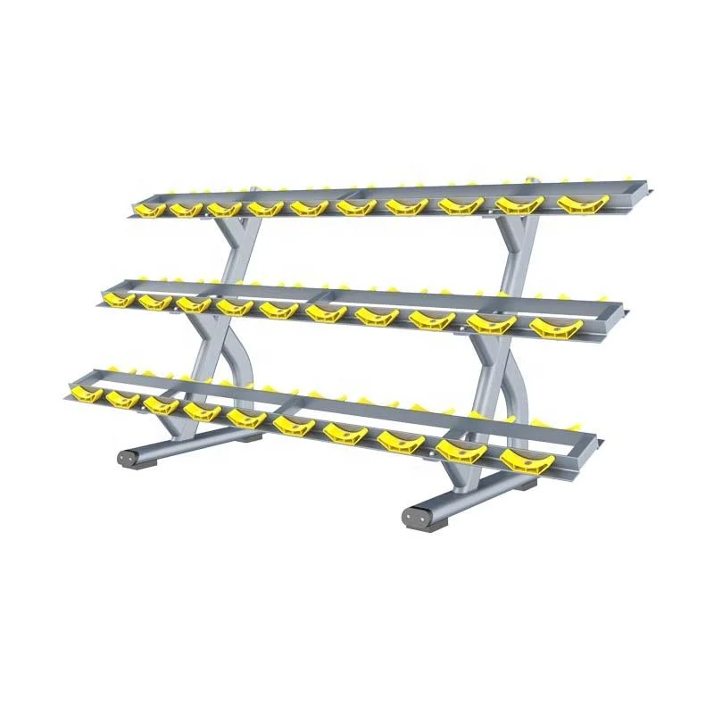 

Factory Wholesale Gym Equipment 3-Layer Dumbbell Rack with Dumbbells Set for Workoutpromote sales