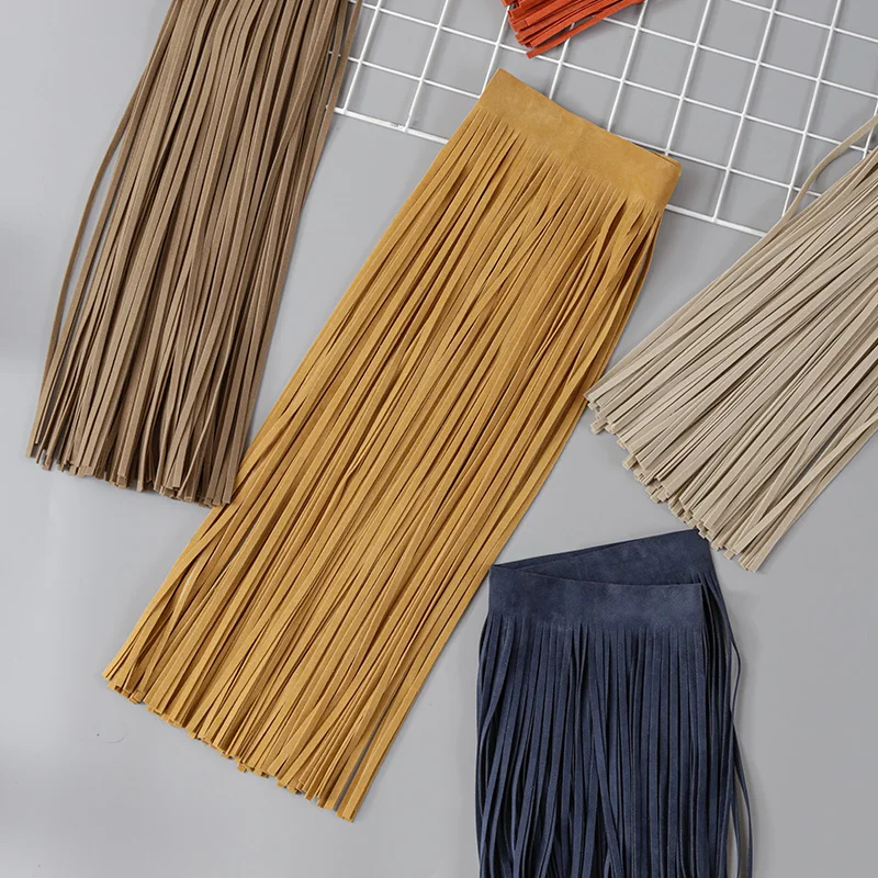 Decorative Double-Sided Velvet Tassel Trim, DIY Fringe for Clothes, Skirts, Bags, Tassel Accessories, 66x80cm