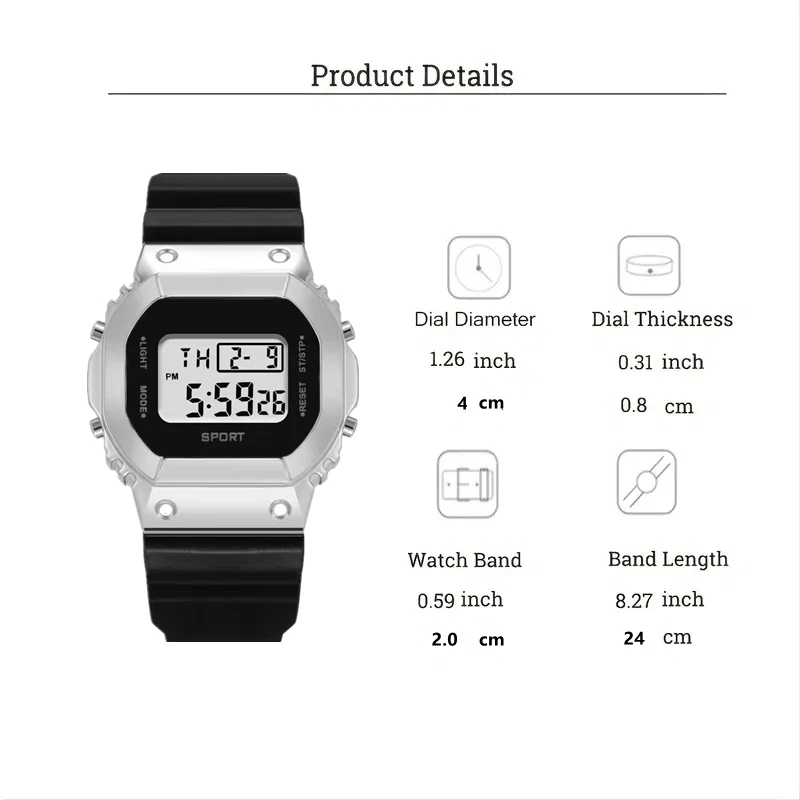 New Boys Girls Digital Luminous Fashion Sport For Watches Couple Gift