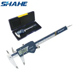 SHAHE-calibrador Vernier Digital a prueba de agua IP54, calibrador electrónico, 0-150mm, paquímetro Digital