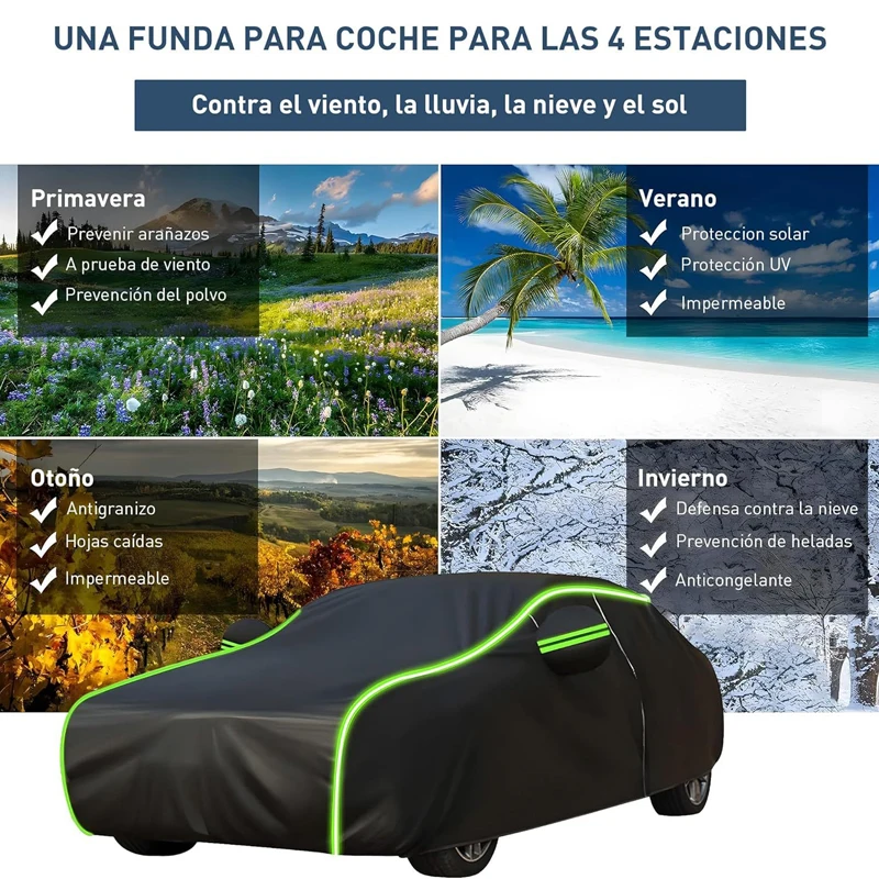Universelle Wasserdichte Autoabdeckung UV-Schutz Vollständiger Schutz für SUV und Limousine - Staub-, Regen- und Schneefester Autozubehör – Detail 7