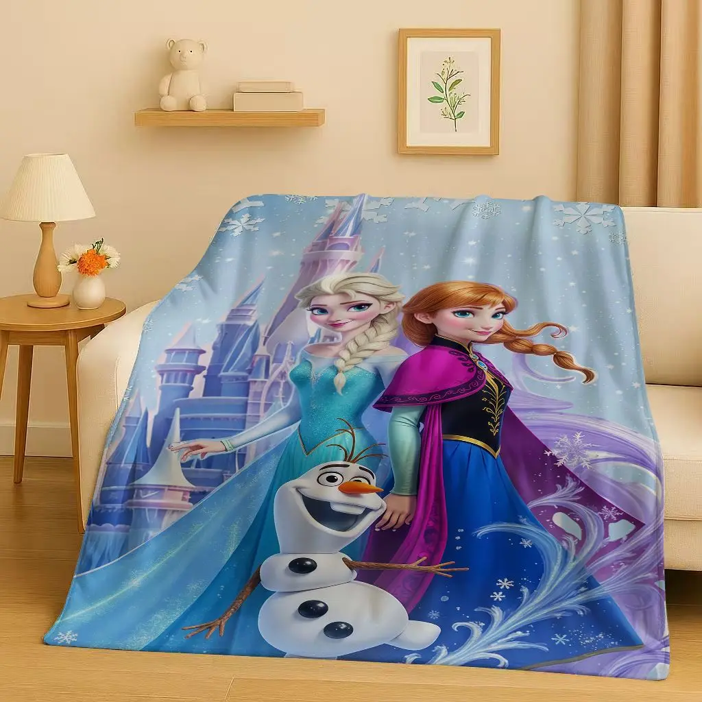 2026 New Sanrio Frozen Anna Elsa Cartoon Christmas Gift Flannel Blanket,Ultra Soft Plush Throw for Home Bedroom Bed Sofa Kids #1