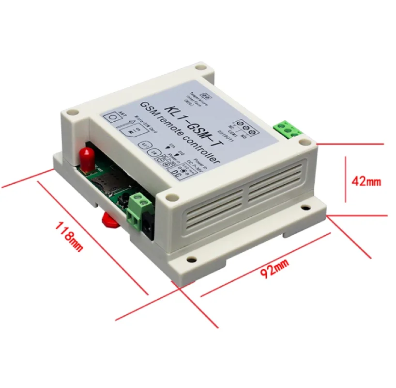 GSM ON/OFF RELAY switch access controller KL1-GSM with temperature sensor  Power outage alarm send SMS reminder